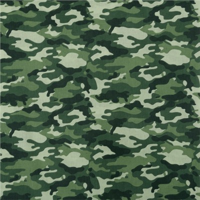 Ткань на отрез бязь камуфлированная 10490/2 цвет зеленый