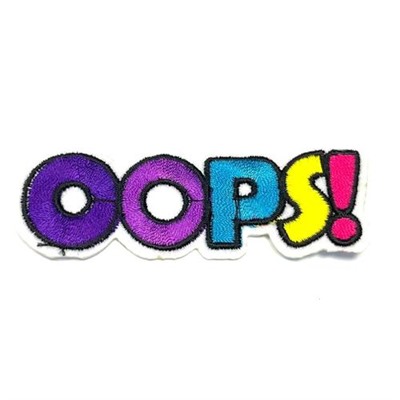 Термоаппликация OOPS! 8*2,5см