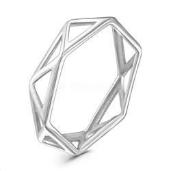 Кольцо из серебра родированное 04-401-0051