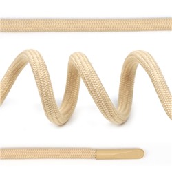 Шнурки круглые полиэфир 4 мм цв. песочный S180 арт.TBY 7290-0036, длина 130 см уп. 2 шт