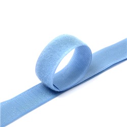 Лента-липучка 25 мм 1 м цвет голубой