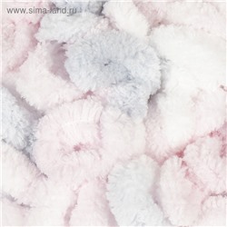 Пряжа "Puffy color" 100 % микрополиэстер 9м/100г (5864 бело-розово-серый)